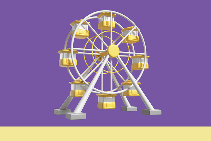 An image of the Royal Adelaide Show Ferris wheel on a light purple background