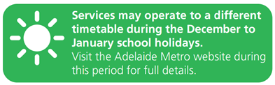 Summer holiday bus timetables.